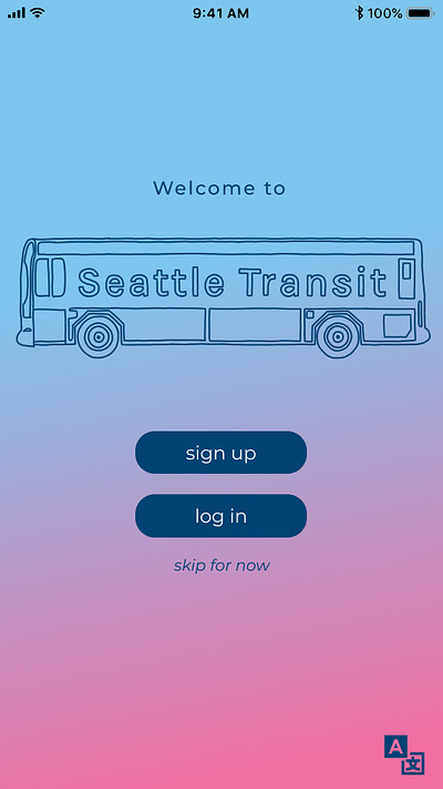 App design for Seattle Transit app branding busapp design figma illustration illustrator logo transportation typography ui