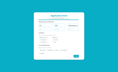 Daily UI #082 - Form 100daychallenge application design dailyui dailyuichallenge design dribbble figma form form design ui uidesign