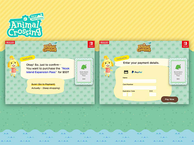 DailyUI#002 Checkout Form animal crossing checkout dailyui dailyui 002 game ui ux