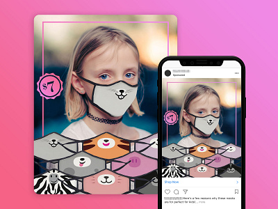 Facebook & Instagram Feed Ad e commerce ecommerce facebook facebook ad facebook ads facebook banner gradient instagram instagram banner instagram post mask masks mockup photoshop social media social media design