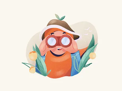 Morning Explorer Illustration app art calm cute design digital explorer female flower girl hijab illustration instagram morning muslim procreate ui vector visual woman