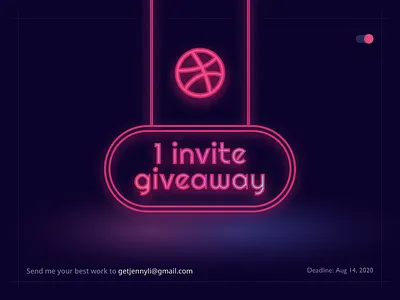 Dribbble Invite Giveaway clean design dribbble dribbble invitation dribbble invite giveaway invitation invite minimal neon