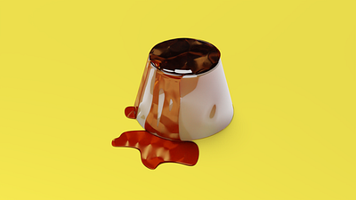 Pudding 3d art concept design food and drink illustration visual art visual design