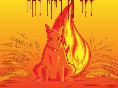 Fox on fire cartoonnetwork digital illustration digital painting digitalart illustration illustration art illustrations illustrator vector vector illustration