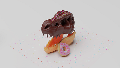 Prehistoric Donut 3d art concept design food and drink illustration visual art visual design