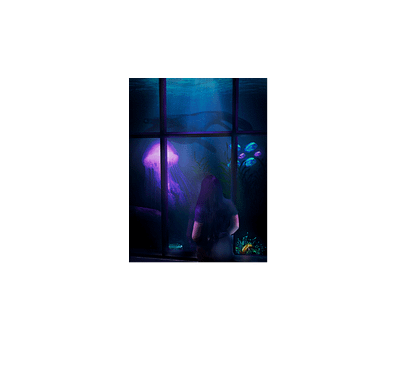 A Peek into the ocean... adobe blue creative deep design fantasy graphic graphicdesign graphicwork illustration illustrations lighting oceans photoart photomanipulation photoshop surreal surrealism visual visualization