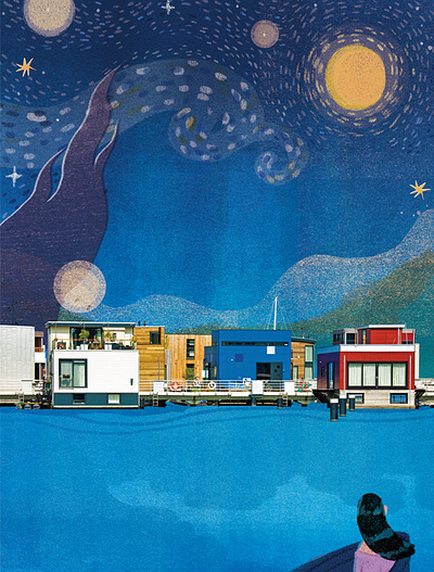 Artistic life in Netherlands artwork character design editorial illustration illustration magazine magazine design magazine illustration netherlands starry night taiwan vincent van gogh