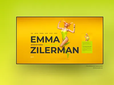 Main page for personal trainer. ecommerce landing landing page lifestyle shopify store ui ux ux design webdesign