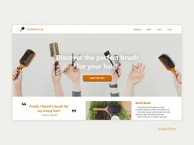 Daily UI - Landing Page adobe xd dailyui hairstyle landing page ui web