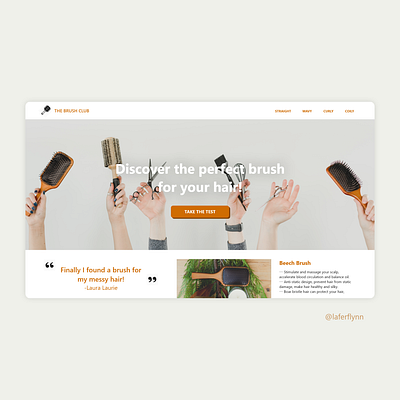 Daily UI - Landing Page adobe xd dailyui hairstyle landing page ui web