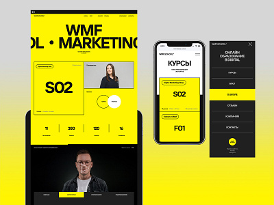 Wemakefab.school branding desktop flat minimal mobile typography ui ux web website