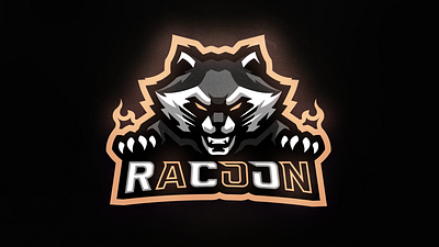 Racoon Mascot Logo angry art branding design e sports illustration logo mascot mascot logo racoon vector