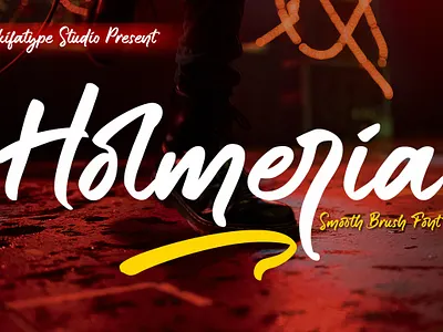 Holmeria bold font branding brush calligraphy elegant handmade signage typeface typography wedding