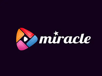 Miracle logo app icon app symbol branding design design agency graphic design icon identity design illustration logo logo design media media logo short video logo symbol symbol design symbol icon symbols