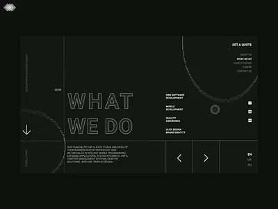 Corporate website animation corporate dark design development interaction interface minimal ui ux web design website