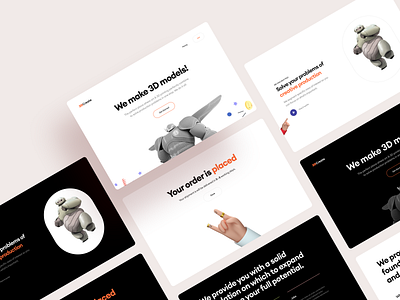 3D Create Website UI Map 3d 3d illustration 3d model dark dark mode flat illustration illustrations interface minimal modern night mode render trend trending typography ui web design web ui website