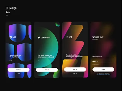 Retro app design ui