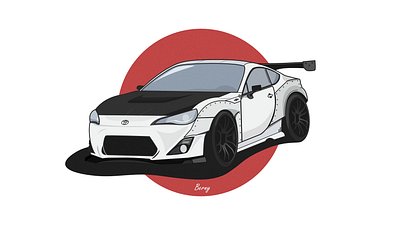 GT86 bunny car concept design gt86 illustration japan rocket subaru toyota