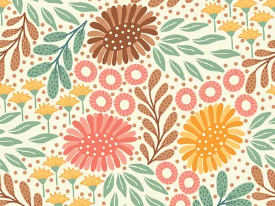 Meadow fabric floral pattern flowers repeating pattern seamless pattern surface pattern design textile textile pattern