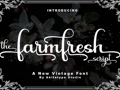 Farmfresh Script branding calligraphy elegant hand lettering logo modern signage typeface typography wedding