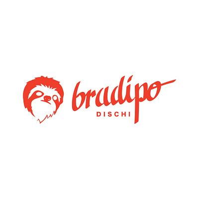 BRADIPO DISCHI LOGO branding hand lettering logo logo design logotype milano records sloth vinyl