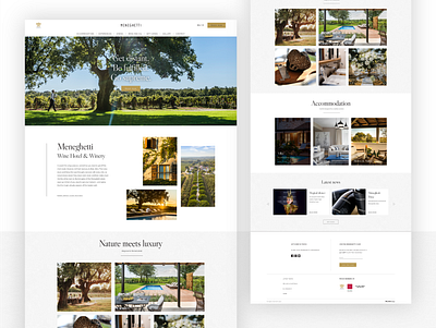 Website for the Luxurious Wine Hotel and Winery design dinning experience hotel land landingpage luxury ui ux web websitedesign websitedesigncroatia weddings wine