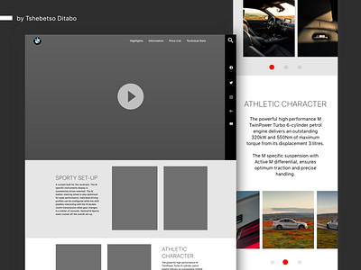 Concept website for BMW app design automotive automotive design branding cars concept design landing page landing page ui minimal uiuxdesign