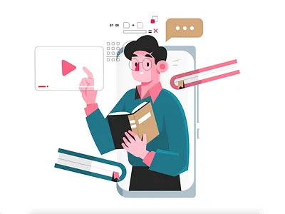 Online tutorial illustration branding design illustration illustration art illustration design illustrator website design