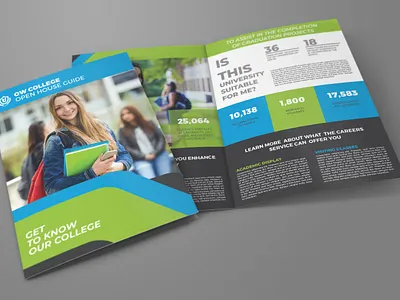 College Open House Bi Fold Brochure Template admission advert brochure child college high school house junior kid kindergarten magazine new new day new year observation open open house open house pamphlet post