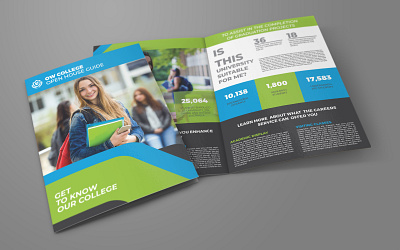 College Open House Bi Fold Brochure Template admission advert brochure child college high school house junior kid kindergarten magazine new new day new year observation open open house open house pamphlet post