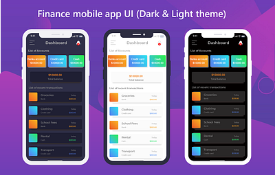 FInance Mobile App UI brand design illustrator mobile app mobile app design mobile ui ui ui design webdesign xd xd design
