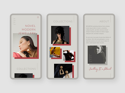 Mobile version of Jewellery Maker website adobe xd clean mobile mobile design mobile website design responsive responsive web design