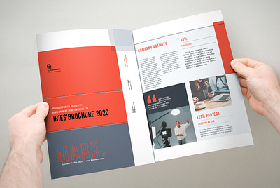 3xA4 Trifold Brochure bifold brochure branding brochure business clean corporate design elite standard indesign layout