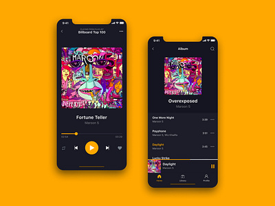 DailyUI #009 - Music player 009 app app concept apps concept dailyui dailyui 009 mobile mockup music music app musicplayer player ui