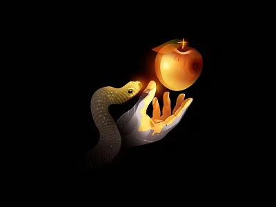 surreal1ty apple hand snake surreality