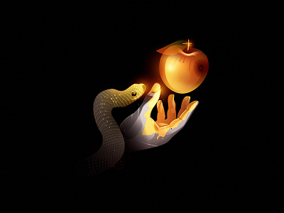 surreal1ty apple hand snake surreality