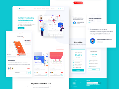 Website themes and templates market design landing page design template templates theme themes ui ui ux ui design uidesign uiux
