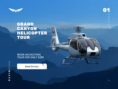HeliTours design promo website ui ux web