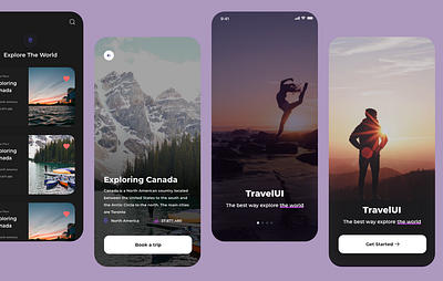 Travel mobile Ui adobexd design graphic designer traveling ui ux uidesign uxdesign