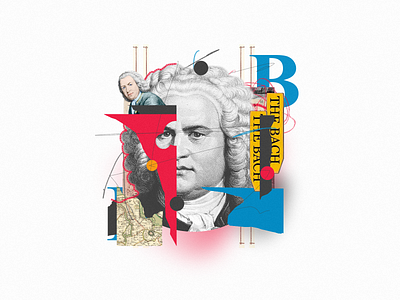 Johann Sebastian Bach adobe blogger classical collageart collages creative design editorial illustration inspiration instagram music photoshop poster