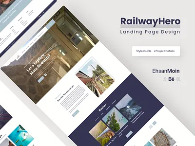 RailwayHero Landing Page Design agency clean clean ui color creative design illustration landing page landingpage railway station railway website ui design uidesign ux web design website