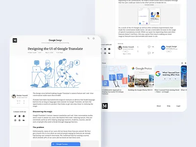 Medium UI Redesign Concept 035 adobexd article blog blog post concept dailyui dailyuichallenge design google design interaction interface light medium redesign simple translate ui uidesign ux