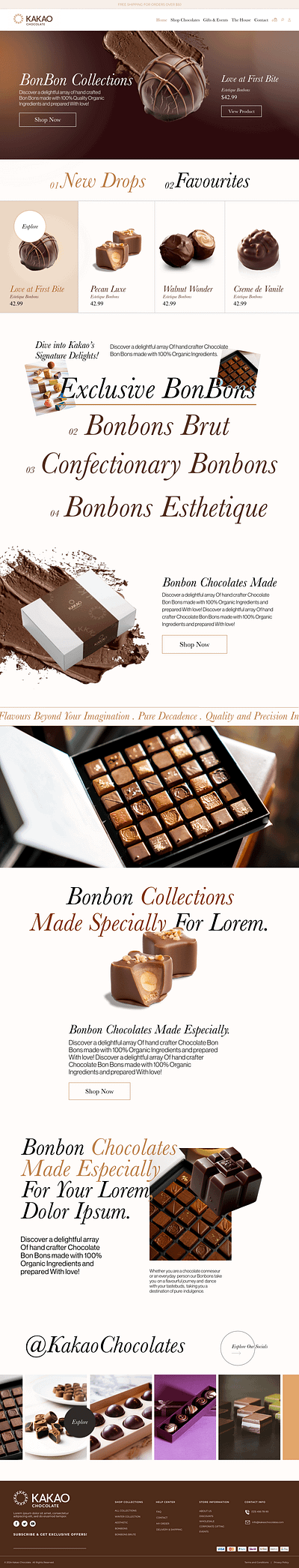 Kakao Chocolate E-commerce Web Design + UI/UX ecommerce ui ux web design