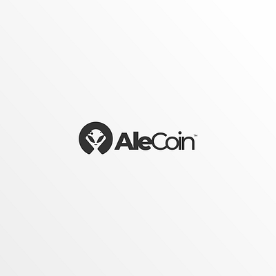 AleCoin Logo alien app icon branding icon logo monogram nft simple logo