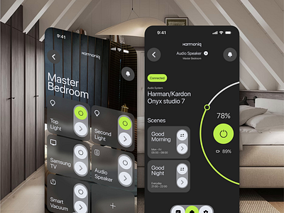 Harmoniq - All-in-one smart home management app app app design app fashboard dashboard prototyping saas saas app smart home ui ui.ux uiux