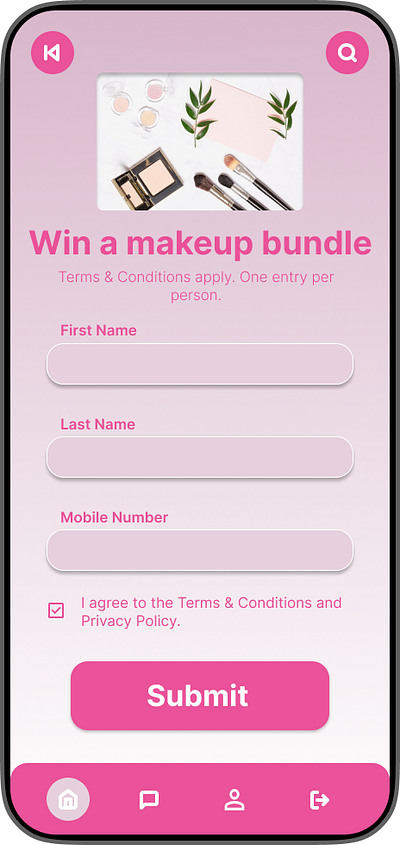 Makeup Giveaway Contest ui challenge