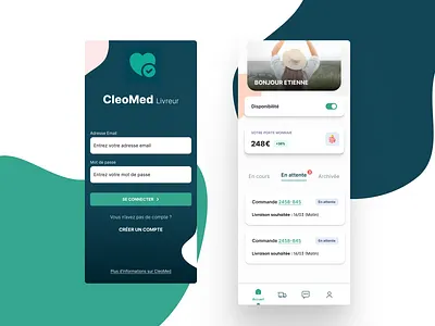 CleoMed - Home delivery of medicines ui ux