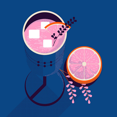 Drink cocktail digital drink folioart fruit graphic illustration maite franchi texture