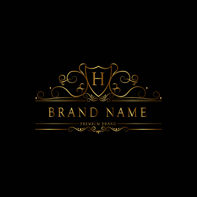 LOGO LETTER H PREMIUM GOLD branding design icon illustration logo typography ui ux vector web