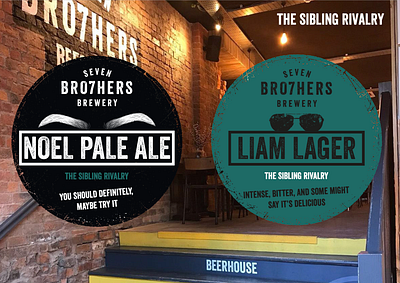The sibling rivalry - Seven Brother's Beer concept beer branding concept drinks graphic graphicdesign graphics illustration illustrator logo logo design logobeer logotype